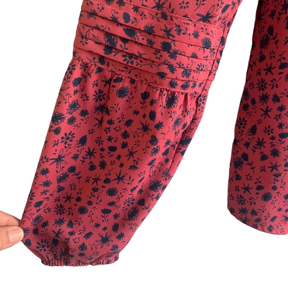 Lauren Condrad | Berry Floral Peasant Popover - Picture 4 of 8